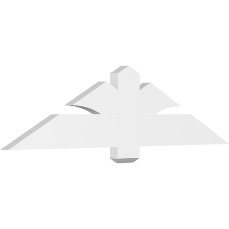 Ekena Millwork Redmond Architectural Grade PVC Gable Bracket, 60"W x 15"H x 2"D x 6"F, 6/12 Pitch GBP060X15X0206RED00